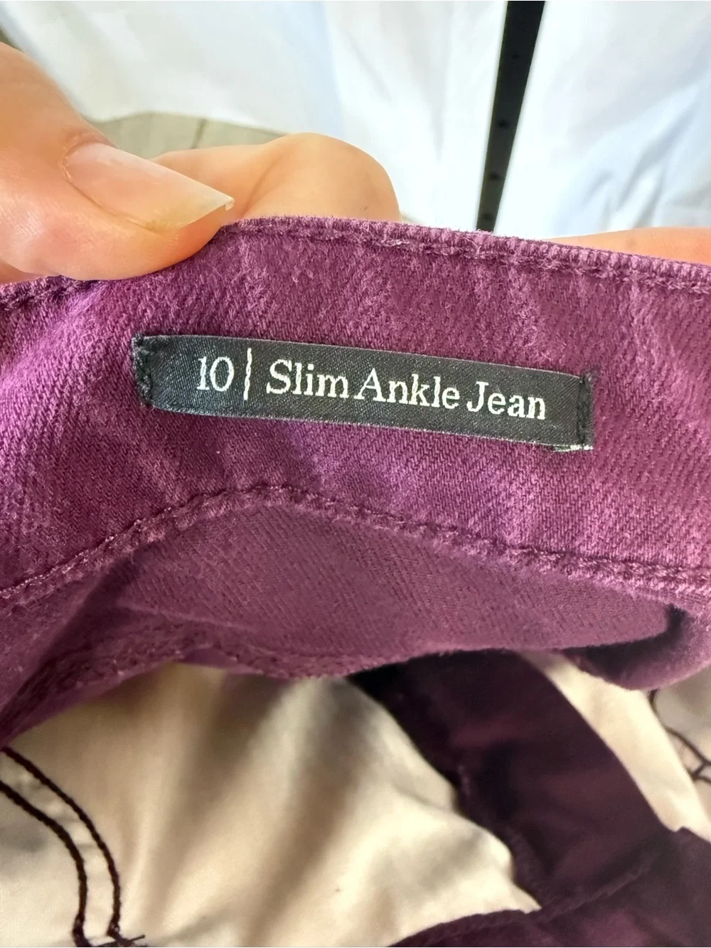 Talbots Purple Jeans women’s 10 Slim ankle classic spring